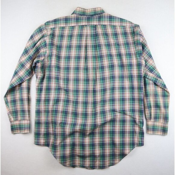 VINTAGE MEN'S PLAID LONG SLEEVE BUTTON-UP SHIRT - SIZE 16 X 33 - NORBRIDGE - Picture 6 of 6